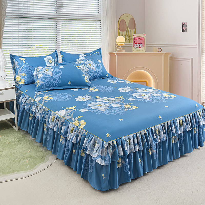 🛏️ 49% OFF NOW! 🎀 3-Piece Ruffled Bed Skirt Set – Elegant Design, Easy Fit & Complete Coverage 🛌