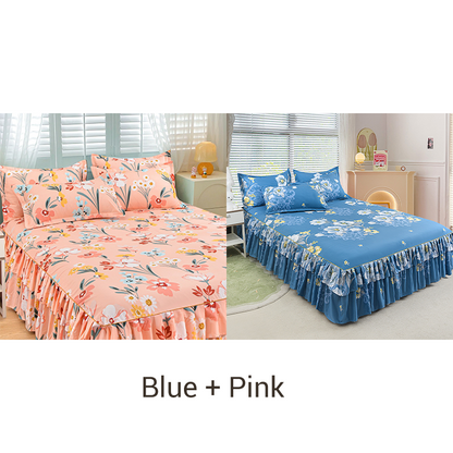 🛏️ 49% OFF NOW! 🎀 3-Piece Ruffled Bed Skirt Set – Elegant Design, Easy Fit & Complete Coverage 🛌