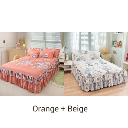 🛏️ 49% OFF NOW! 🎀 3-Piece Ruffled Bed Skirt Set – Elegant Design, Easy Fit & Complete Coverage 🛌