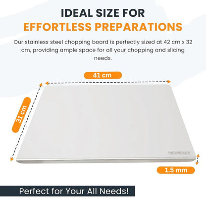 ✨ Stainless Steel Countertop Chopping Board – Hygienic, Knife-Friendly & Easy-Clean Surface 🍽️