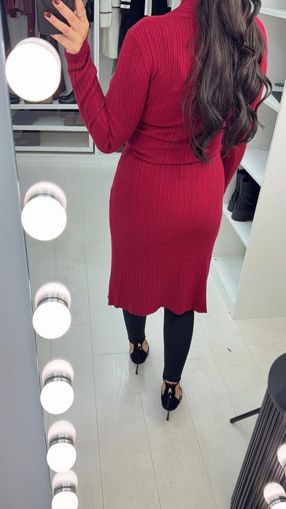 Dayanna Plain Wrap Front Longline Jumper