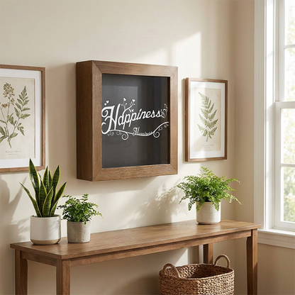 Wooden Wall-Mounted Hidden Storage Frame