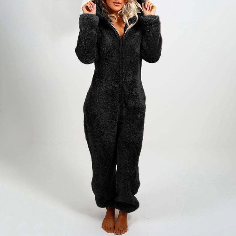 Ultra-Soft Hooded Onesie for Lounging