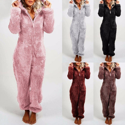 Ultra-Soft Hooded Onesie for Lounging