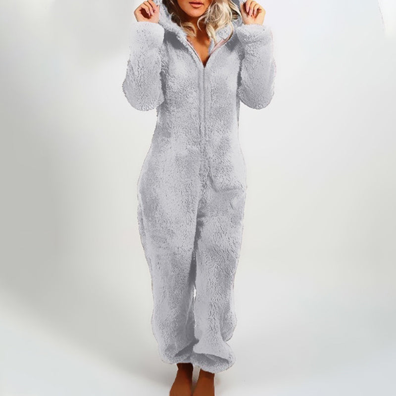 Ultra-Soft Hooded Onesie for Lounging