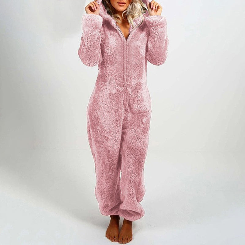 Ultra-Soft Hooded Onesie for Lounging