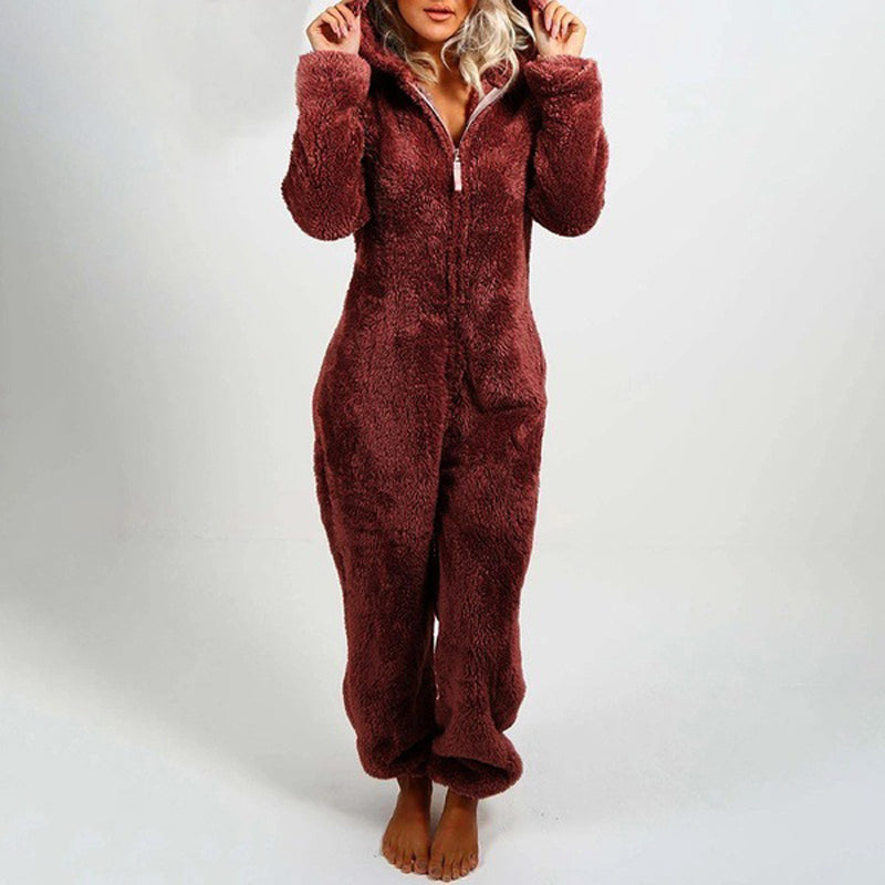 Ultra-Soft Hooded Onesie for Lounging