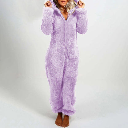 Ultra-Soft Hooded Onesie for Lounging