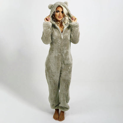 Ultra-Soft Hooded Onesie for Lounging