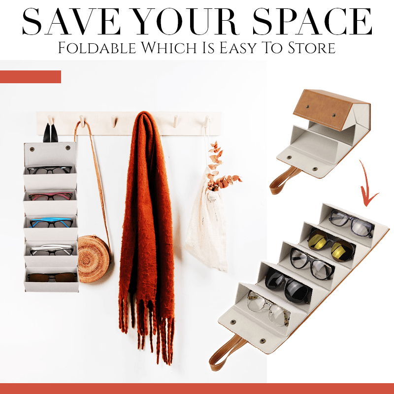 Leather Multi-Glasses Organizer Case