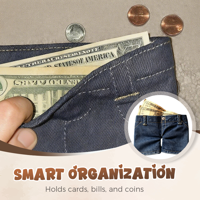 Stylish Creative Mini Jeans-Shaped Wallet