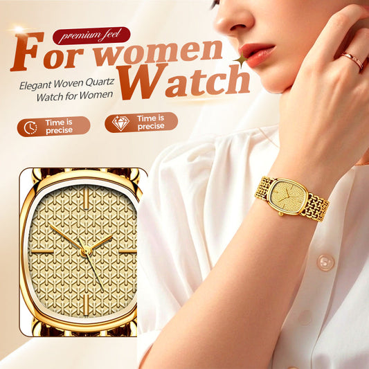 Elegant Woven Quartz Watch for Women