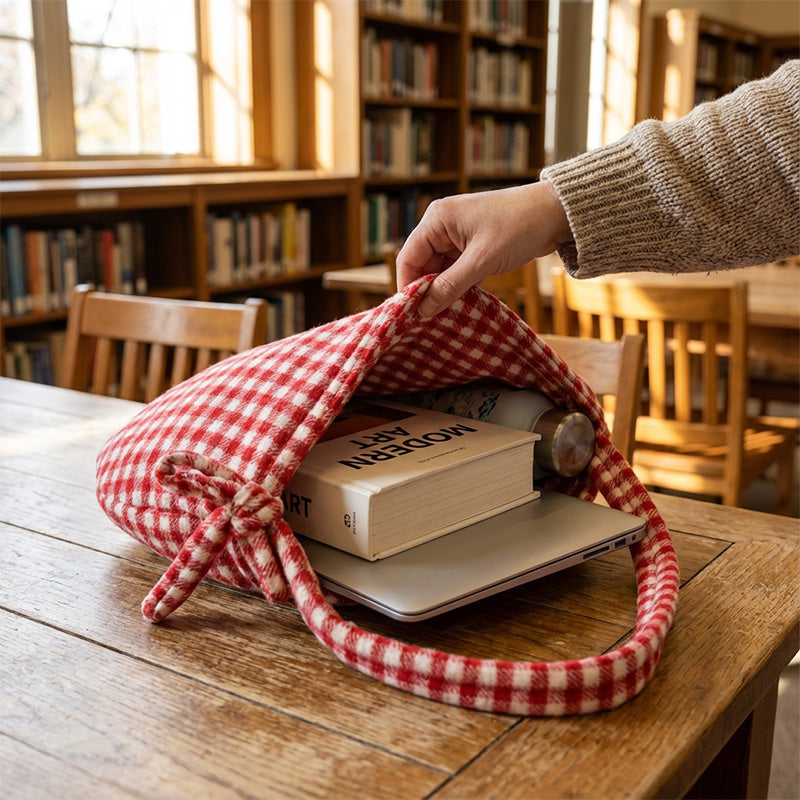 Women's Casual Plaid Heart-Shaped Shoulder Bag