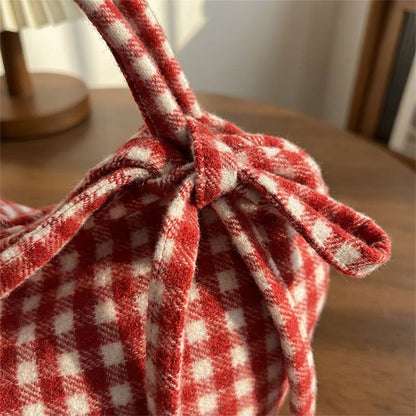 Women's Casual Plaid Heart-Shaped Shoulder Bag