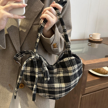 Women's Casual Plaid Heart-Shaped Shoulder Bag