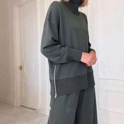 🔥Women's Turtleneck Knit Loungewear Set