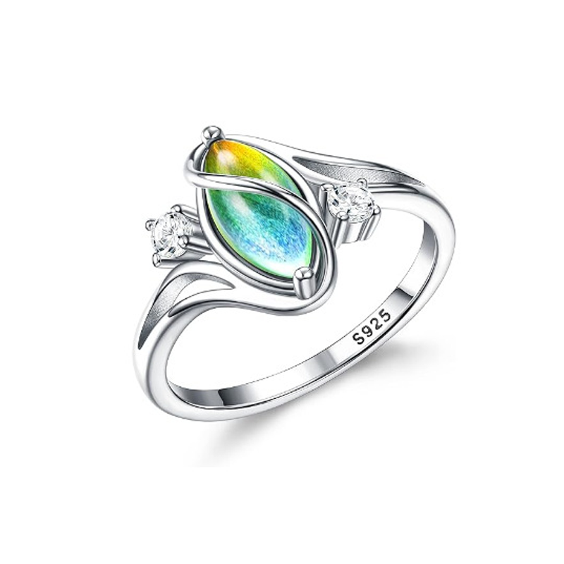 ⏳Limited-time 49% off⏰Geometric Oval Moonstone Ring with Zirconia Accents🌙💍