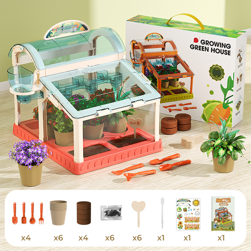 Children's Greenhouse Science Kit with LED Light