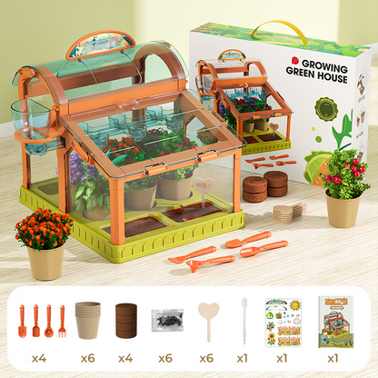 Children's Greenhouse Science Kit with LED Light