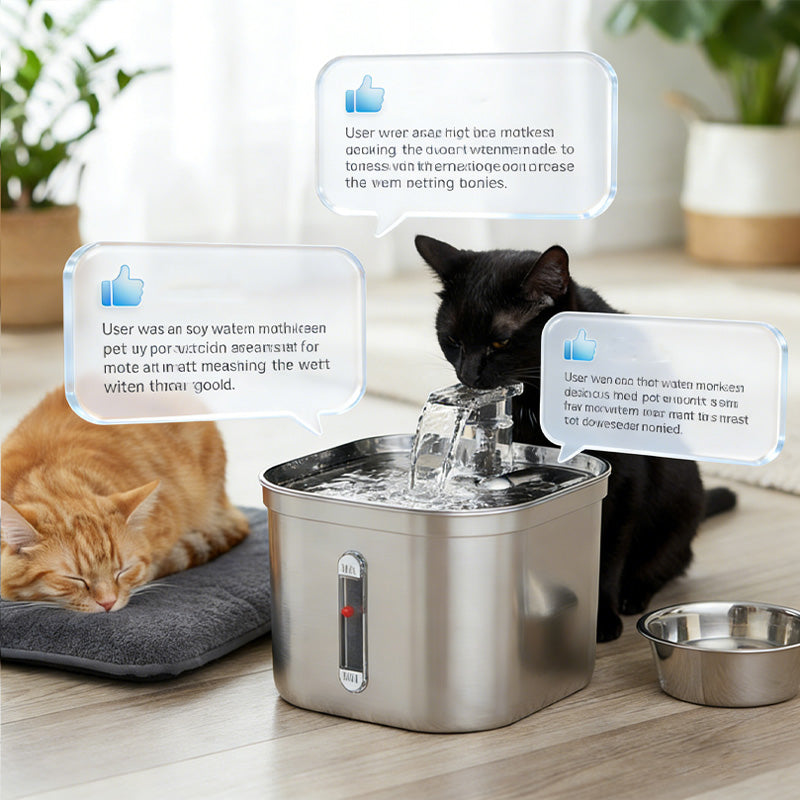 Stainless Steel Quiet & Filtered Pet Water Dispenser