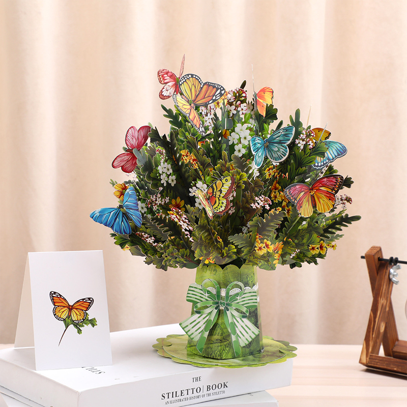 3D Pop-Up Flower Bouquet Card