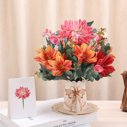 3D Pop-Up Flower Bouquet Card