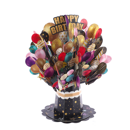 3D Pop-Up Flower Bouquet Card