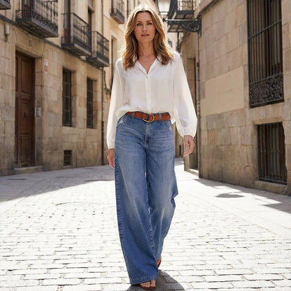 📢📢60%  OFF !! ⏰Women's Vintage High-Waist Wide-Leg Jeans