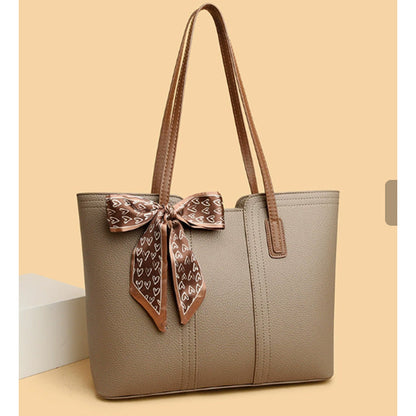 Women's Classic PU Leather Tote Bag
