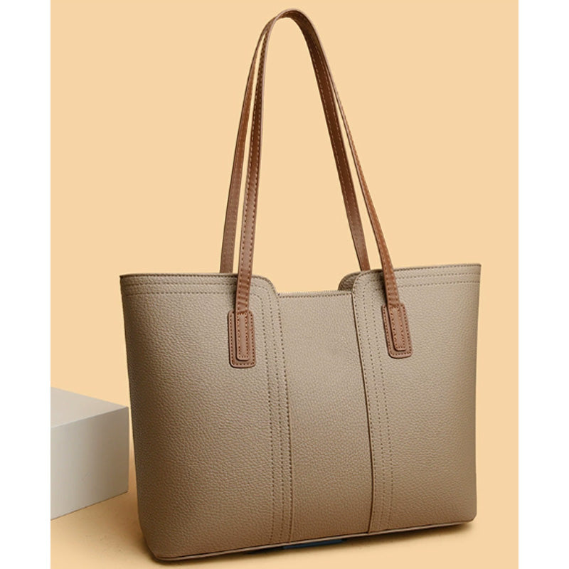 Women's Classic PU Leather Tote Bag