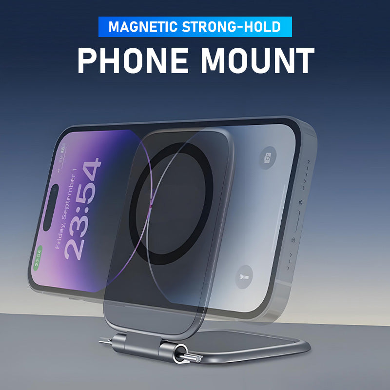 📢📢50% OFF!!⏰Magnetic Strong-Hold Phone Mount—Sticks Like a Magnet, Stands Like a Rock!📱⚡