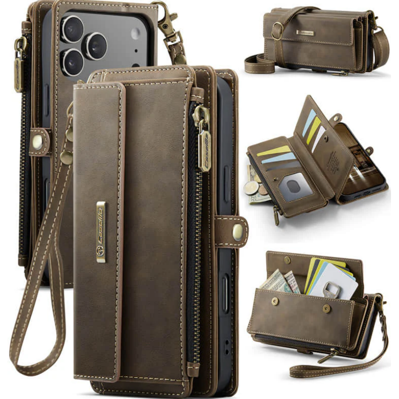 Crossbody Wallet Phone Case with RFID Blocking