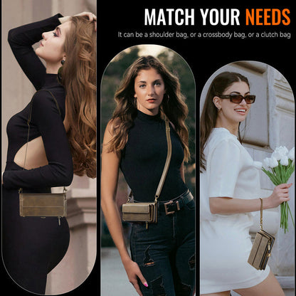 Crossbody Wallet Phone Case with RFID Blocking