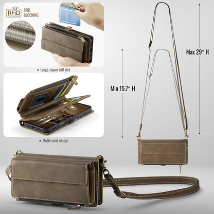 Crossbody Wallet Phone Case with RFID Blocking