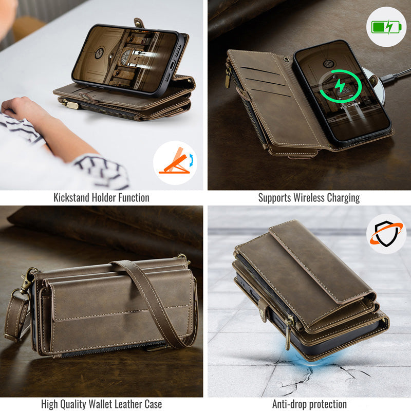 Crossbody Wallet Phone Case with RFID Blocking