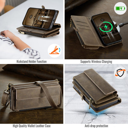 Crossbody Wallet Phone Case with RFID Blocking
