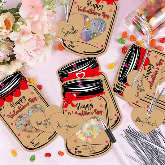20PCS Valentine Candy Holder Cards
