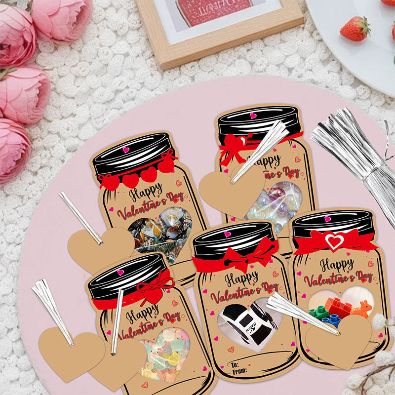 20PCS Valentine Candy Holder Cards