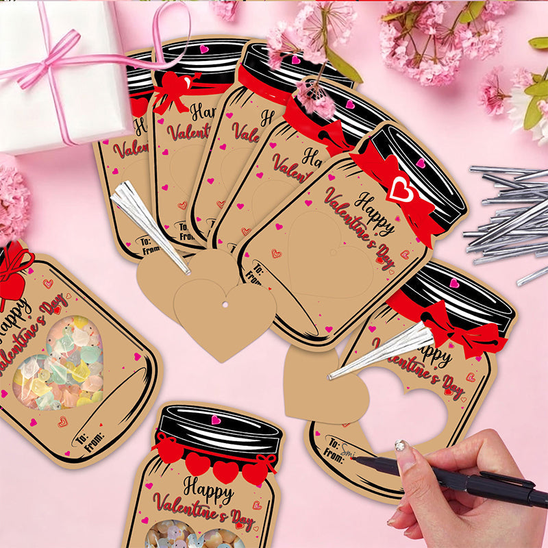 20PCS Valentine Candy Holder Cards