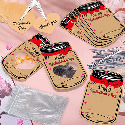 20PCS Valentine Candy Holder Cards