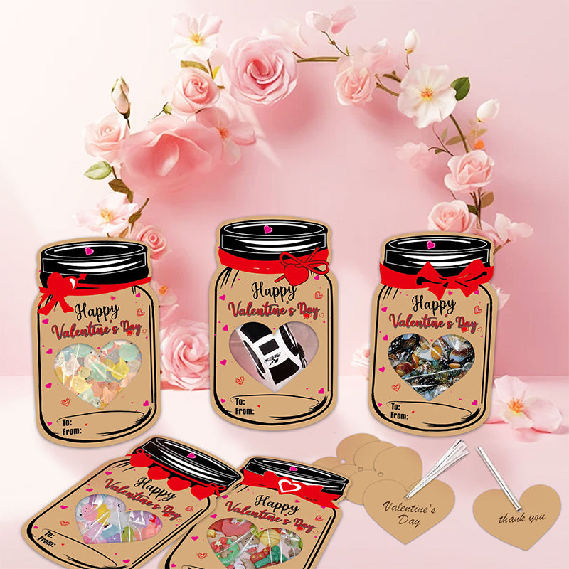 20PCS Valentine Candy Holder Cards