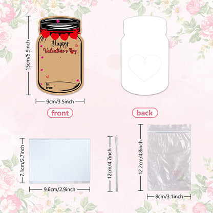 20PCS Valentine Candy Holder Cards