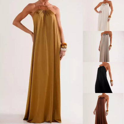 Women's Elegant Halter-Neck Backless Maxi Dress