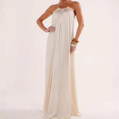 Women's Elegant Halter-Neck Backless Maxi Dress
