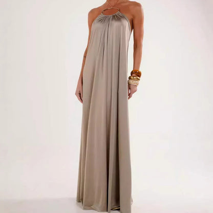 Women's Elegant Halter-Neck Backless Maxi Dress