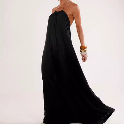 Women's Elegant Halter-Neck Backless Maxi Dress