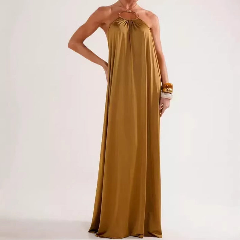 Women's Elegant Halter-Neck Backless Maxi Dress