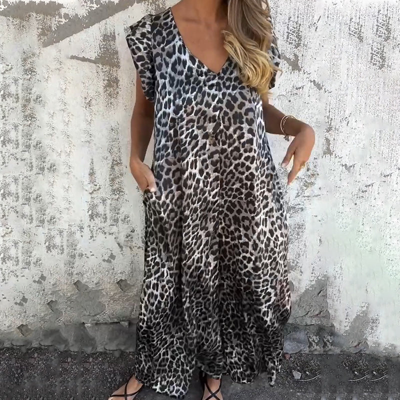 Women’s Leopard Print Wide-Leg Jumpsuit
