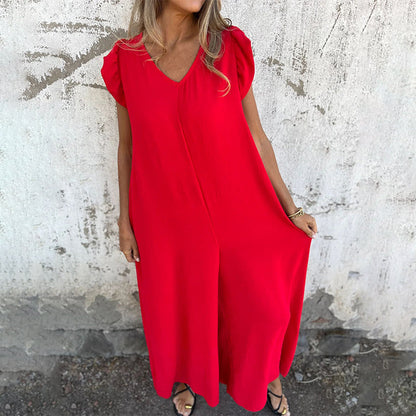 Women’s Leopard Print Wide-Leg Jumpsuit