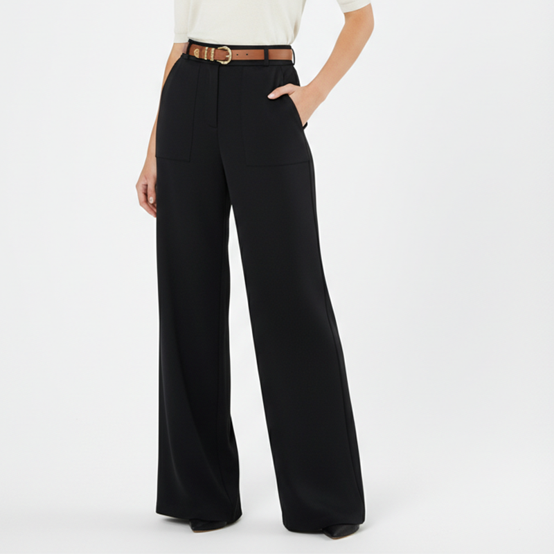 Women's High-Waisted Wide-Leg Pants